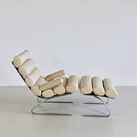High Back Lounge Chair & Footstool by COR, 1976 High Back Lounge Chair & Footstool by COR, 1976