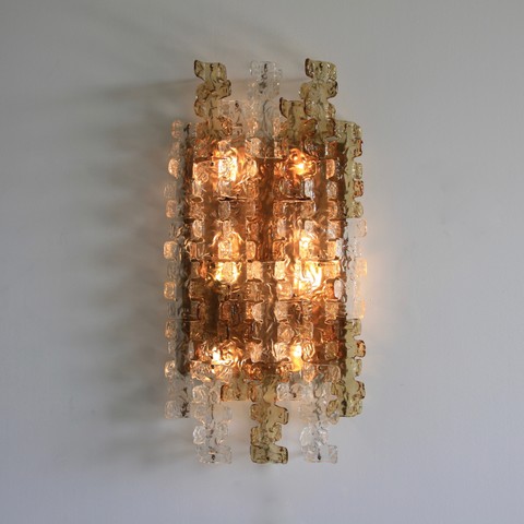 Large MAZZEGA Wall Sconce, 1970's Large MAZZEGA Wall Sconce, 1970's