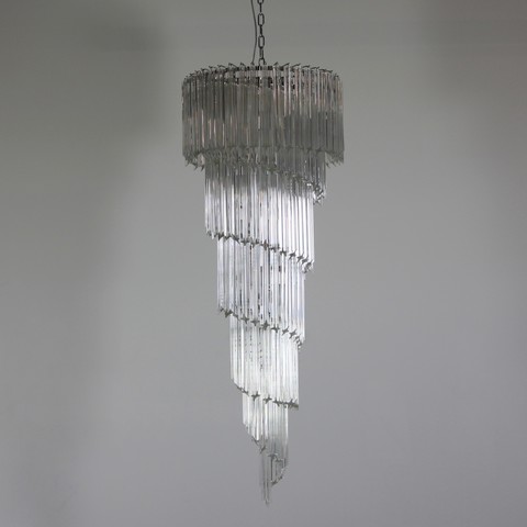 Large MURANO Glass Quadriedri Spiral Chandelier Large MURANO Glass Quadriedri Spiral Chandelier