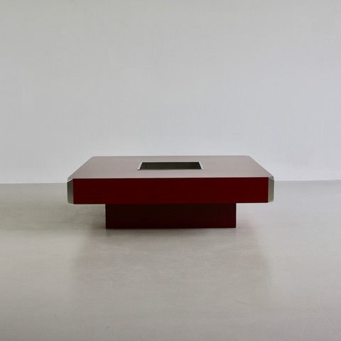 Large square Coffee Table by Willy RIZZO, 1972 Large square Coffee Table by Willy RIZZO, 1972