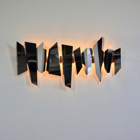 Large Wall Sconce by Mario TORREGIANI (attri), 1980's Large Wall Sconce by Mario TORREGIANI (attri), 1980's