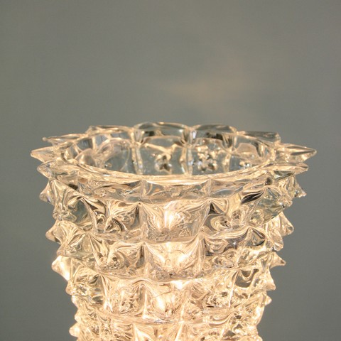 MURANO Glass Table Lamp, Italy (clear spikes) MURANO Glass Table Lamp, Italy (clear spikes)