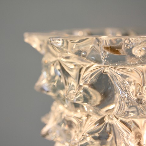 MURANO Glass Table Lamp, Italy (clear spikes) MURANO Glass Table Lamp, Italy (clear spikes)