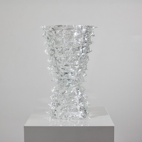 MURANO Glass Table Lamp, Italy (clear spikes) MURANO Glass Table Lamp, Italy (clear spikes)