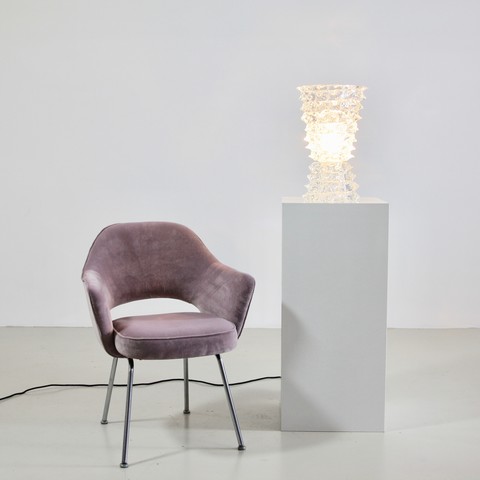 MURANO Glass Table Lamp, Italy (clear spikes) MURANO Glass Table Lamp, Italy (clear spikes)