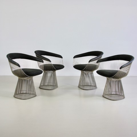Set of 4 Arm Chairs by Warren PLATNER, Knoll International Set of 4 Arm Chairs by Warren PLATNER, Knoll International