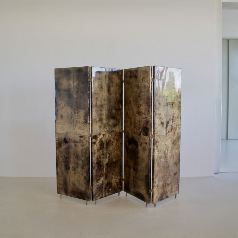 Original SIGNED Folding Screen 'Strumenti Musicali' by Aldo TURA, Italy 1960s