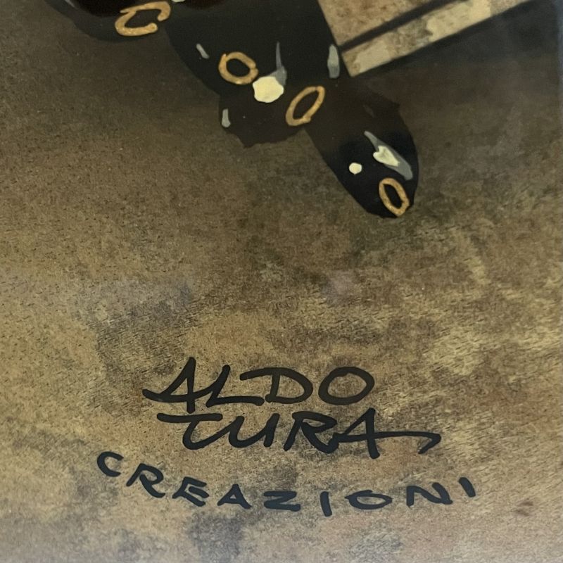 Original SIGNED Folding Screen 'Strumenti Musicali' by Aldo TURA, Italy 1960s