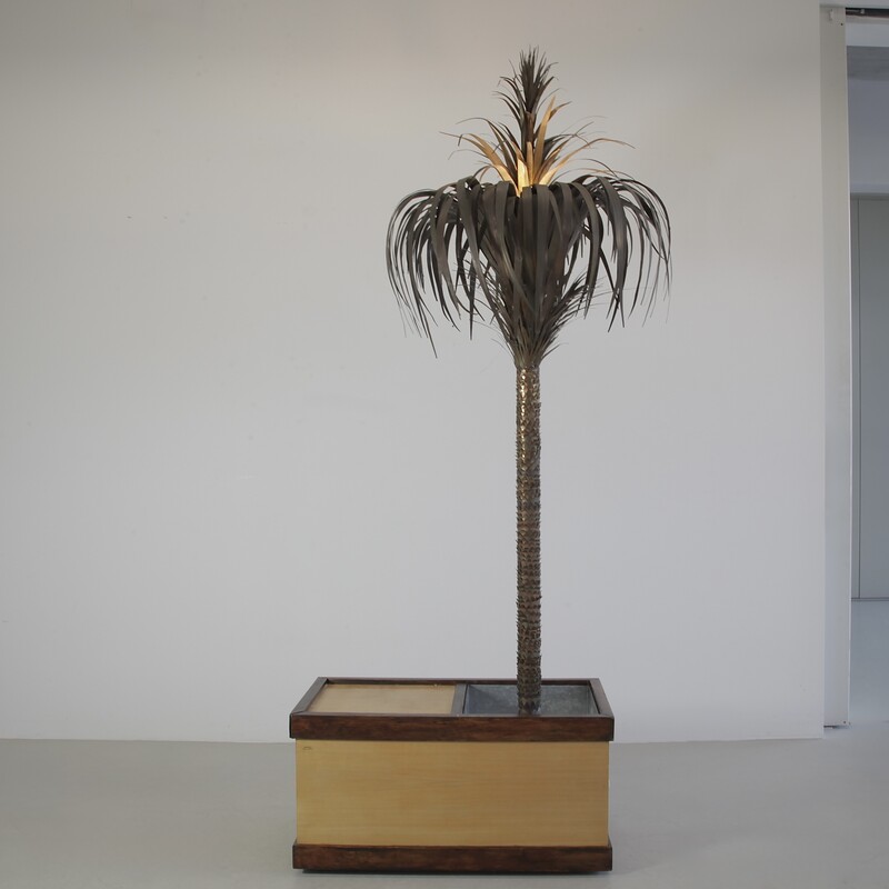 1960s Brass Palm Tree Lamp by Sergio BUZZI, Italy