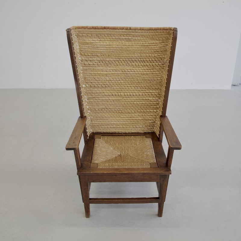 ARTS & CRAFTS Highback Chair designed by Chris Wegerif, c1905