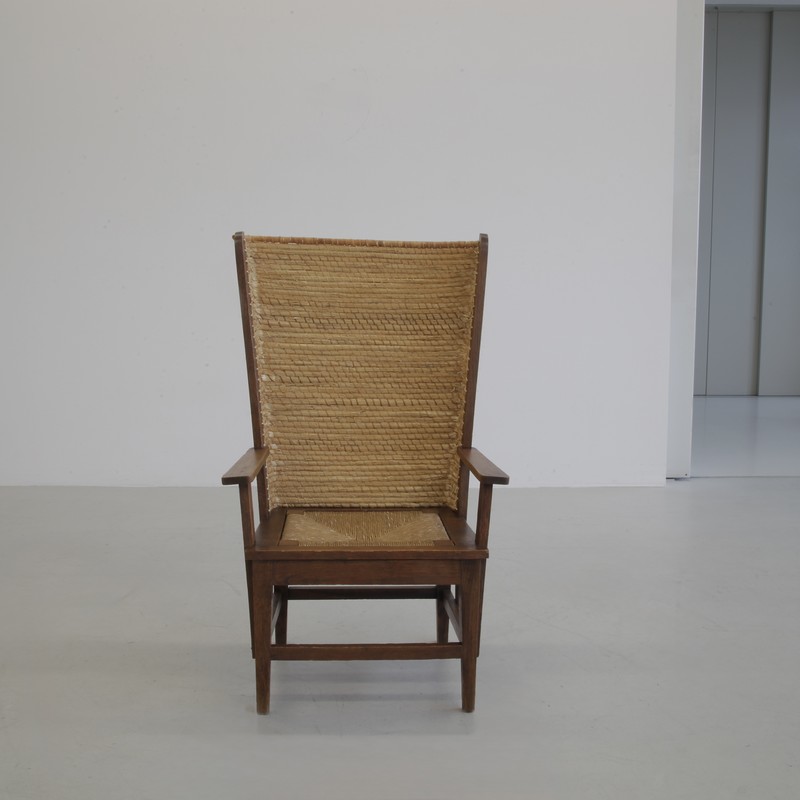 ARTS & CRAFTS Highback Chair designed by Chris Wegerif, c1905