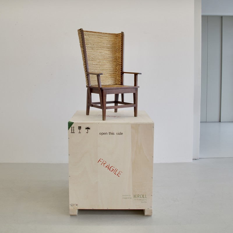 ARTS & CRAFTS Highback Chair designed by Chris Wegerif, c1905