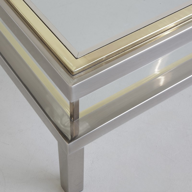 BELGO CHROM Coffee Table with sliding Top, 1980s