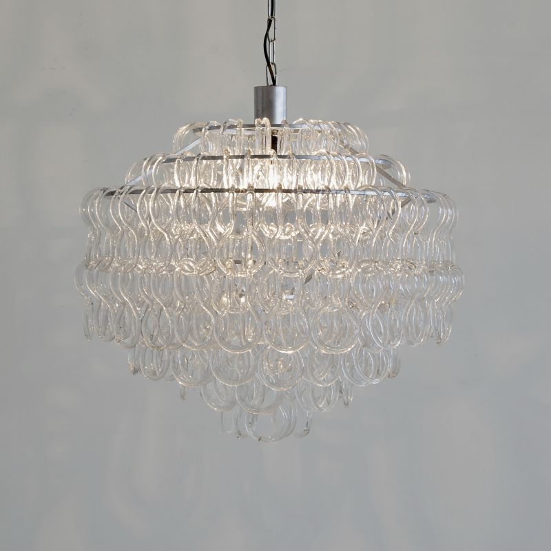Chandelier by Angelo MANGIAROTTI for Vetreria VISTOSI