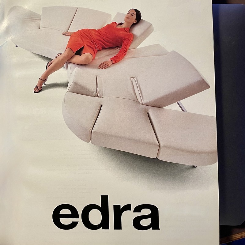 Cream Coloured "FLAP" Sofa designed by Francesco BINFARE for EDRA