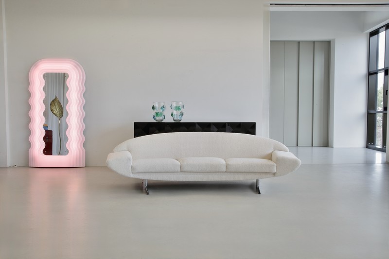 Curved Three-Seat CAPRI Sofa designed by Johannes ANDERSEN, 1965