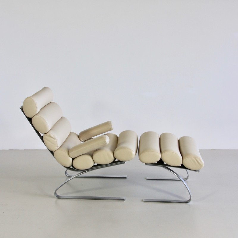 High Back Lounge Chair & Footstool by COR, 1976
