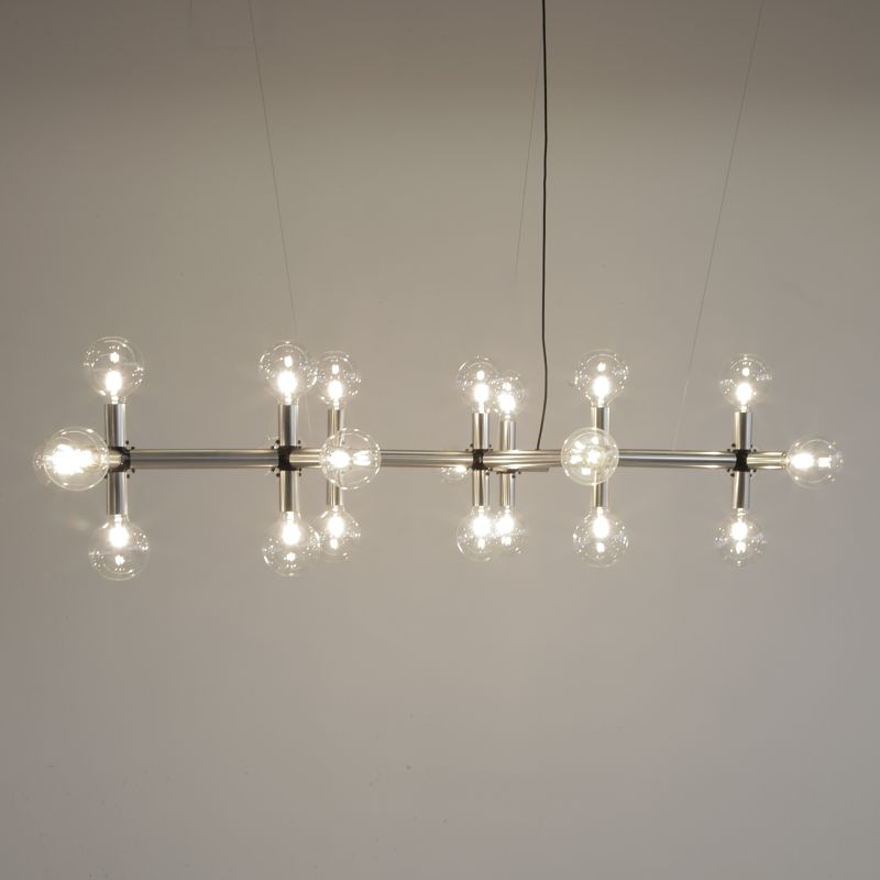 Large 'Atomic' Chandelier by Trix and Robert HAUSSMANN, 1969