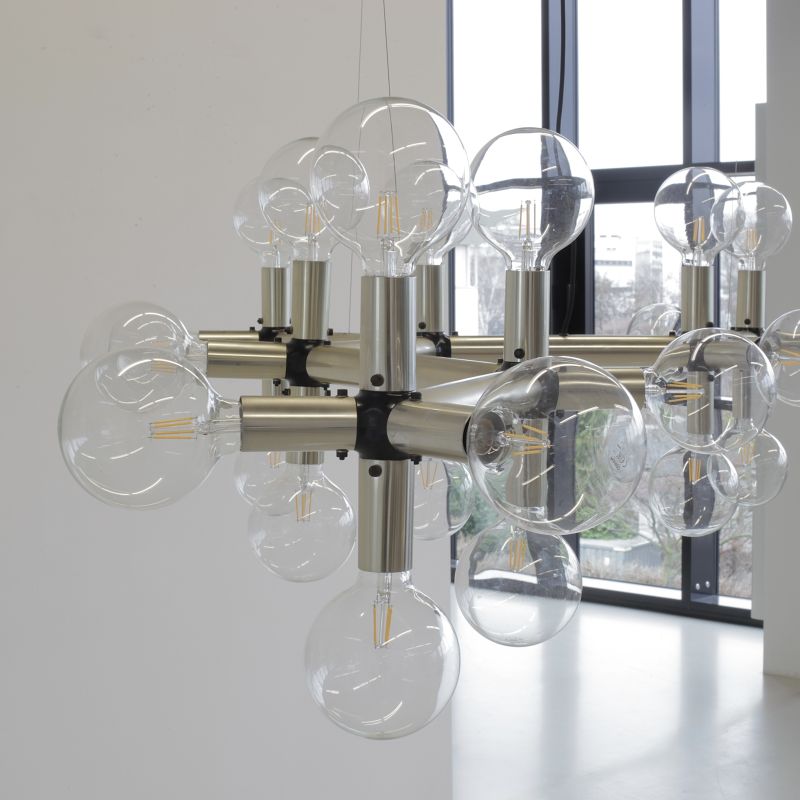 Large 'Atomic' Chandelier by Trix and Robert HAUSSMANN, 1969