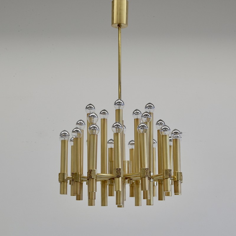Large Chandelier designed by Angelo BROTTO for ESPERIA, 1960s