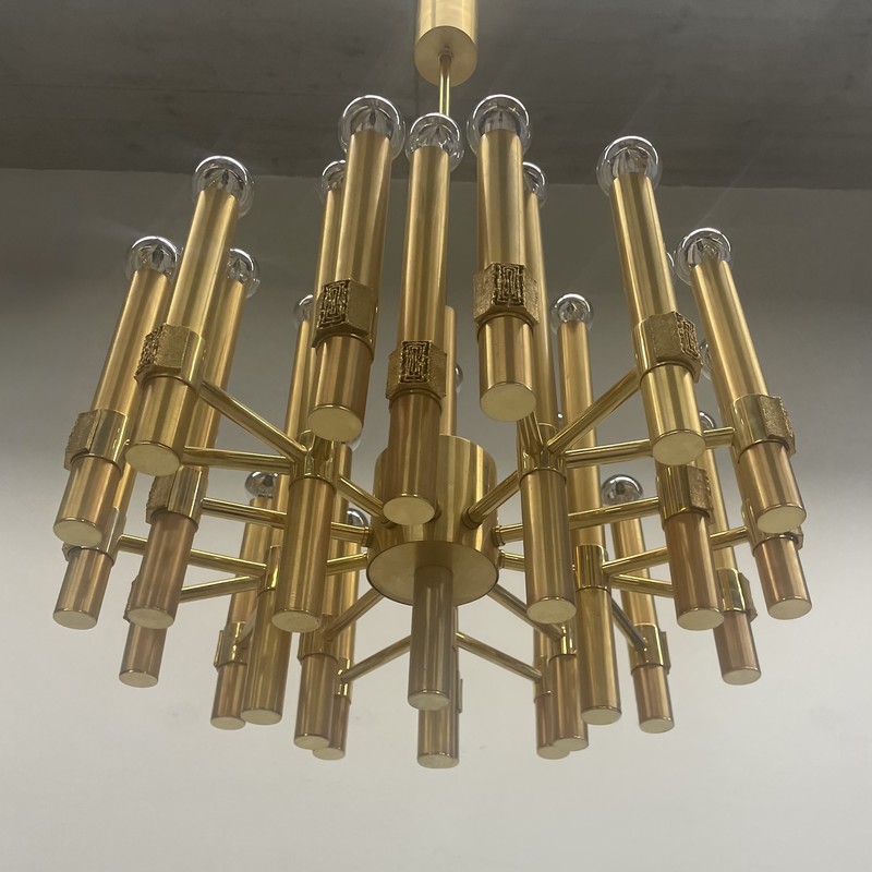 Large Chandelier designed by Angelo BROTTO for ESPERIA, 1960s