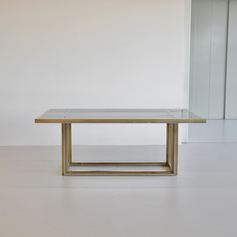 Large Dining Table by Rome REGA for METALARTE 1970s