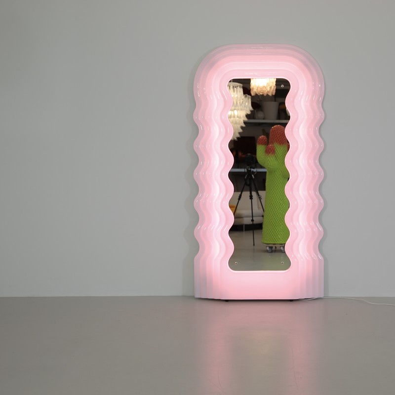 Large Illuminated Floor Mirror by Ettore SOTTSASS