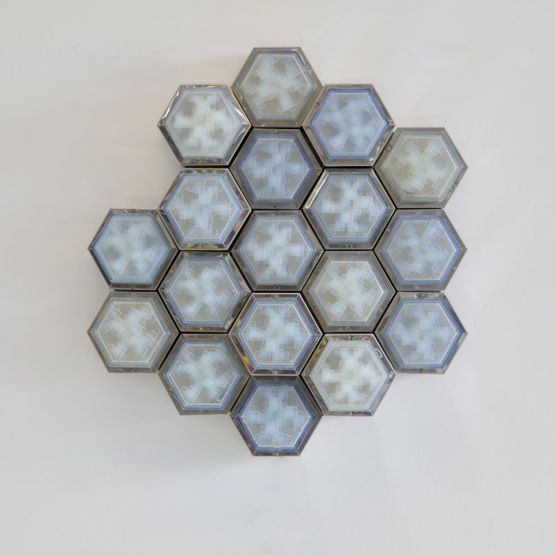 Large Illuminated Wall Sculpture by POLIARTE Verona, 1970s
