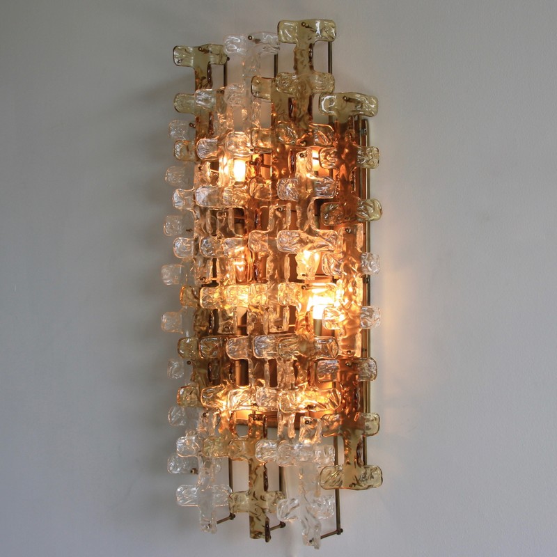 Large MAZZEGA Wall Sconce, 1970