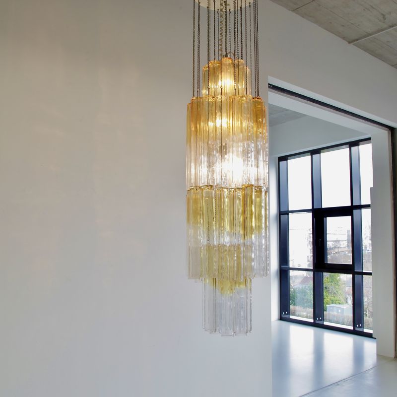 Large Original Chandelier by VENINI, Italy 1960's
