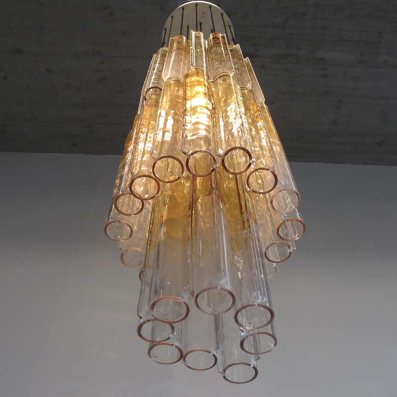 Large Original Chandelier by VENINI, Italy 1960