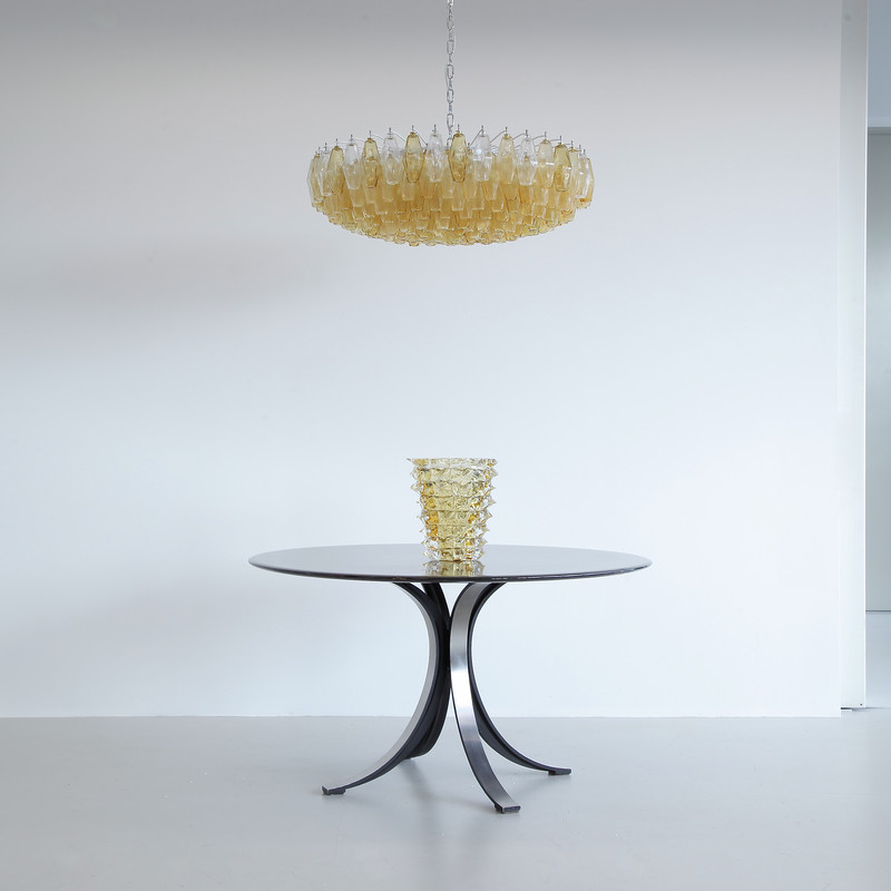 Large Polyhedron Glass Chandelier by Carlo SCARPA