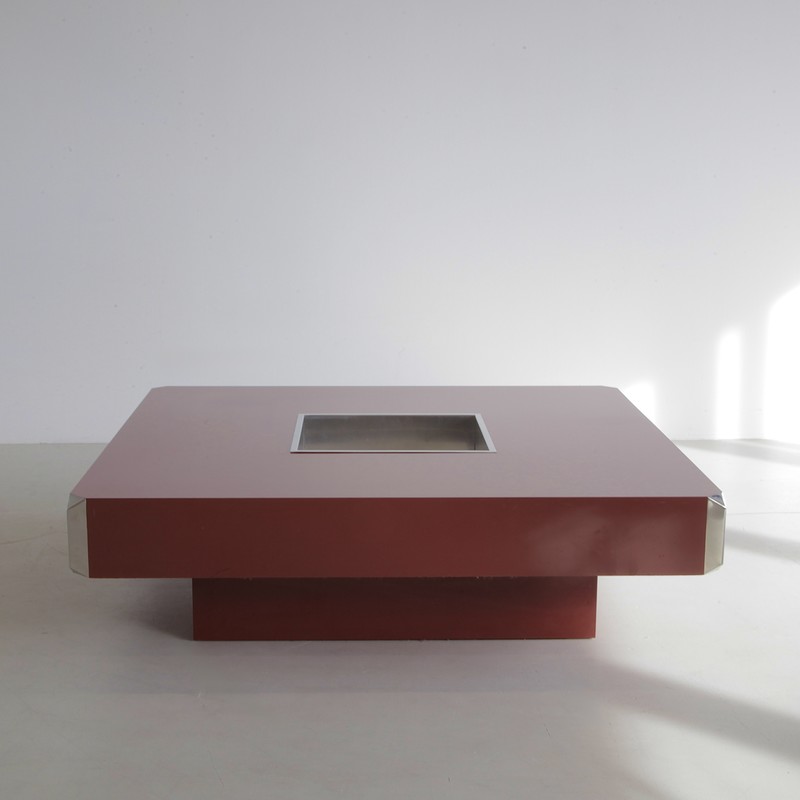 Large square Coffee Table by Willy RIZZO, 1972