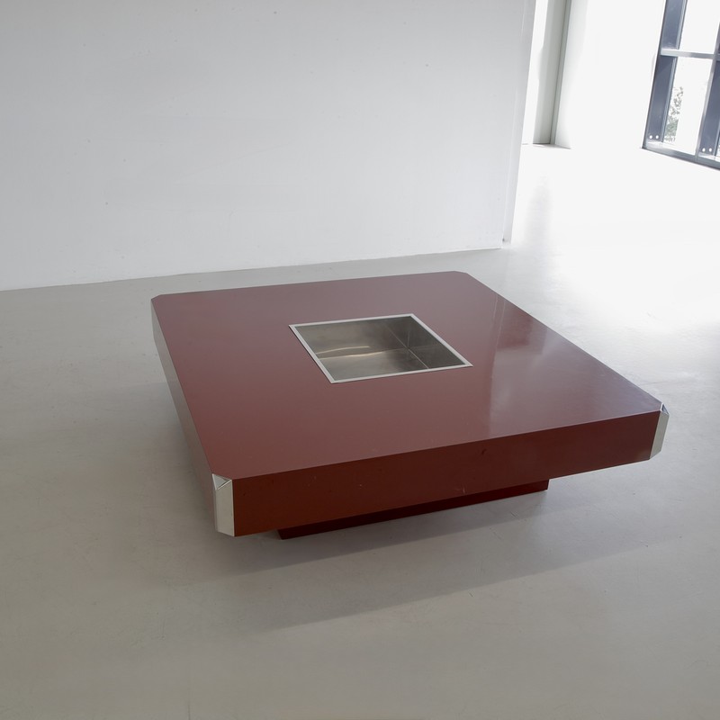Large square Coffee Table by Willy RIZZO, 1972