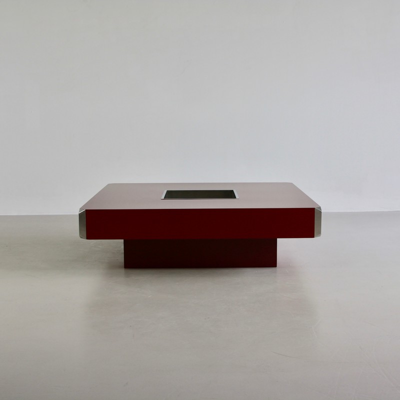 Large square Coffee Table by Willy RIZZO, 1972