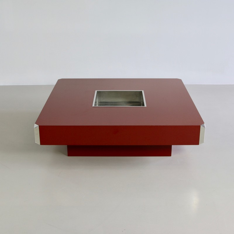 Large square Coffee Table by Willy RIZZO, 1972