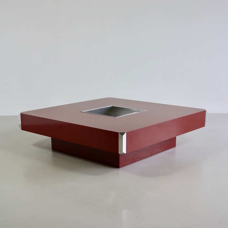 Large square Coffee Table by Willy RIZZO, 1972