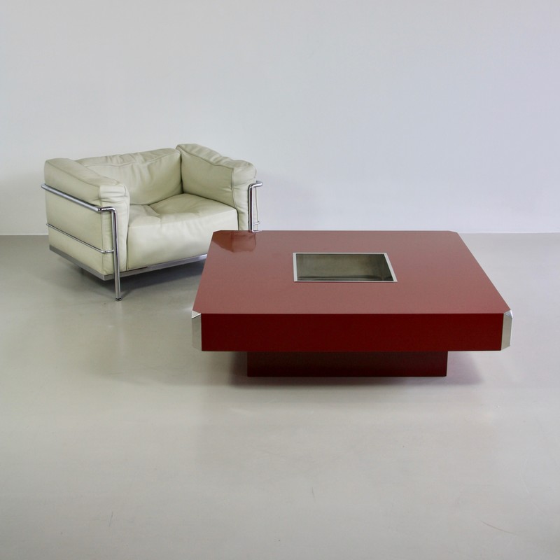 Large square Coffee Table by Willy RIZZO, 1972