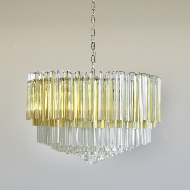 Large Trilobi Glass Chandelier, MURANO