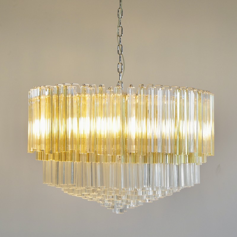 Large Trilobi Glass Chandelier, MURANO