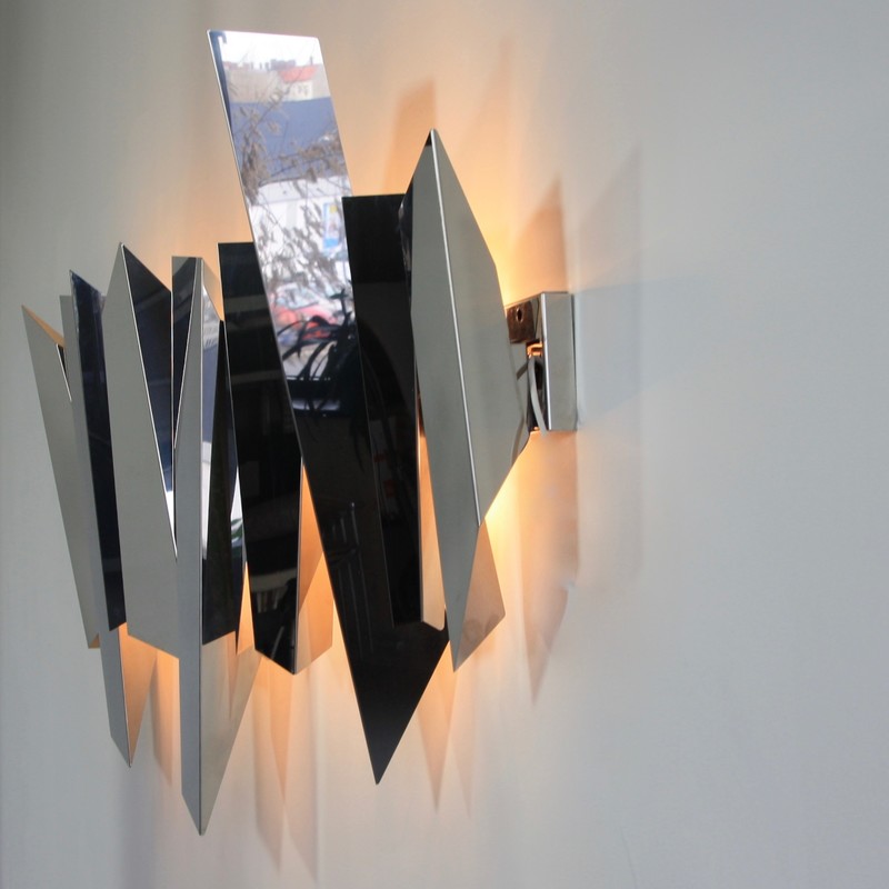 Large Wall Sconce by Mario TORREGIANI (attri), 1980