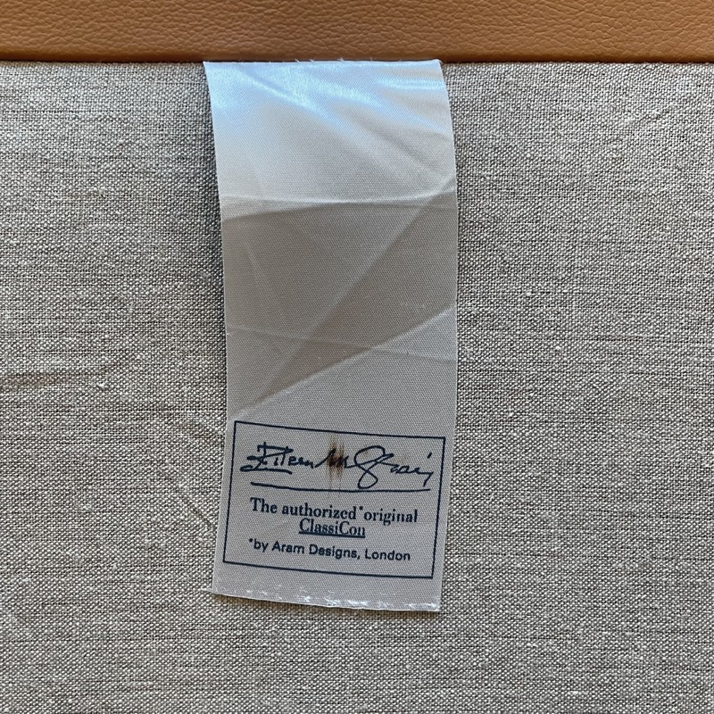 LOTA Sofa designed by Eileen GRAY in Cognac Coloured Leather