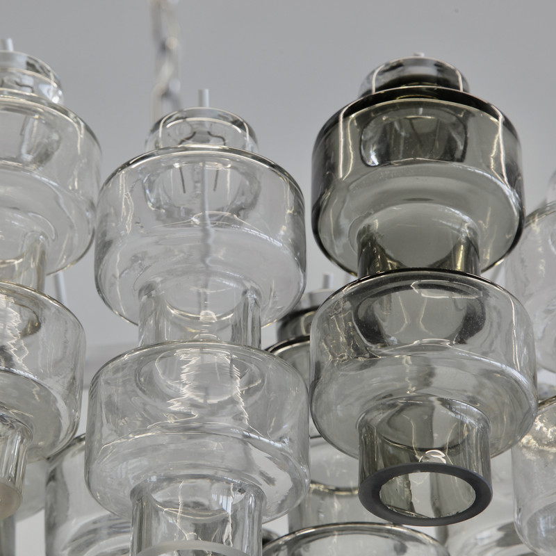 Manubri MURANO Glass Chandelier (clear/ smoke glass)