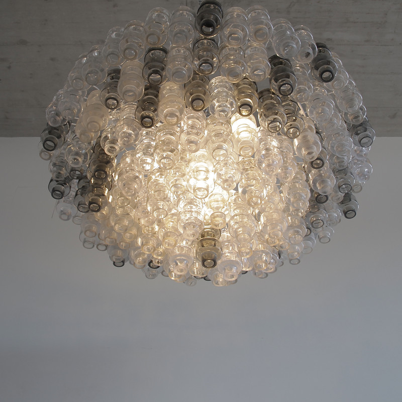 Manubri MURANO Glass Chandelier (clear/ smoke glass)