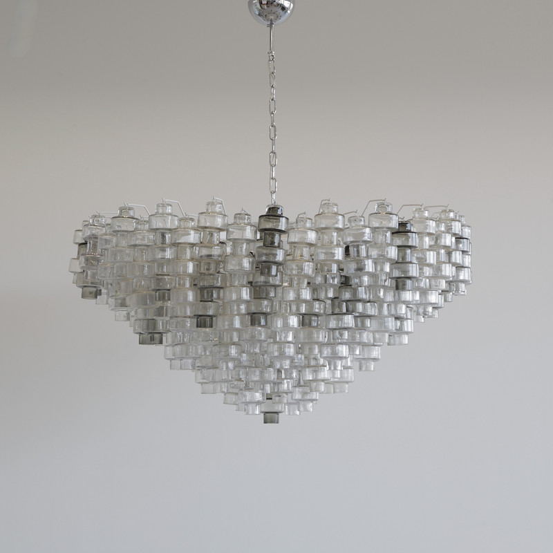 Manubri MURANO Glass Chandelier (clear/ smoke glass)