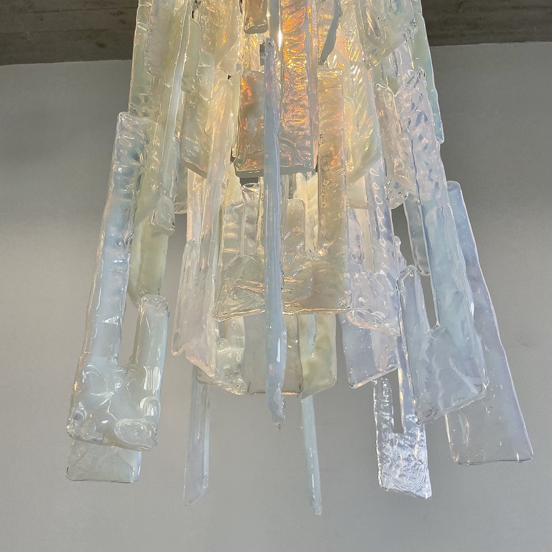 MAZZEGA Glass Chandelier designed by Carlo Nason, 1960