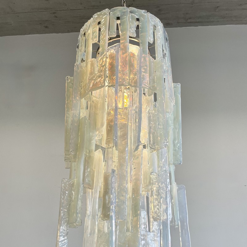 MAZZEGA Glass Chandelier designed by Carlo Nason, 1960
