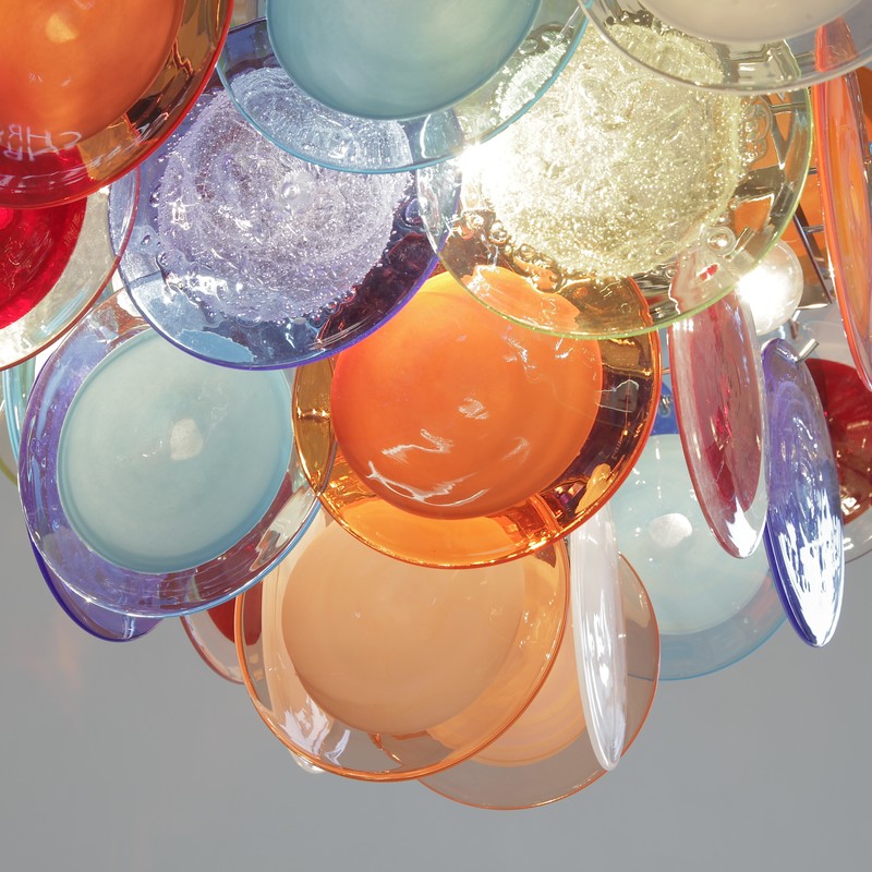 Multi-Colored Murano Glass VISTOSI Chandelier, 1980s