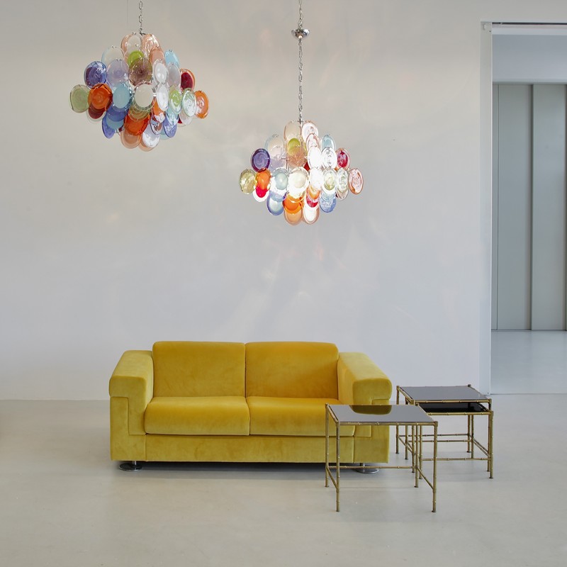 Multi-Colored Murano Glass VISTOSI Chandelier,  1980s