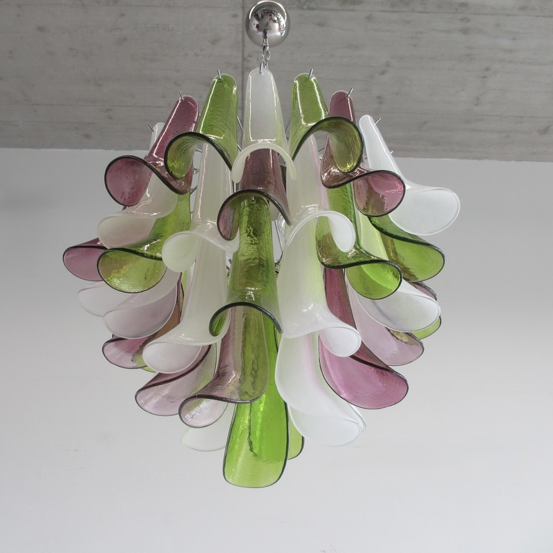MURANO Glass Saddle Form four-tier Chandelier